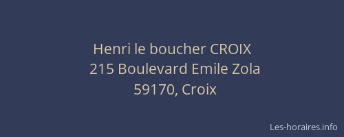 Henri le boucher CROIX