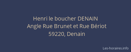 Henri le boucher DENAIN