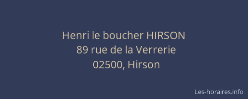 Henri le boucher HIRSON