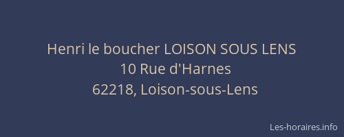 Henri le boucher LOISON SOUS LENS