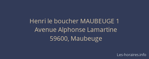 Henri le boucher MAUBEUGE 1