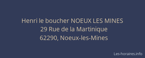 Henri le boucher NOEUX LES MINES