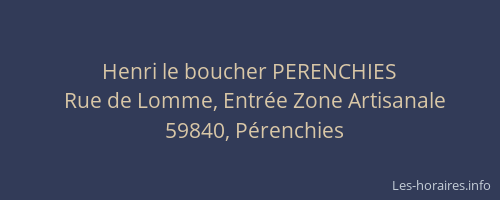 Henri le boucher PERENCHIES