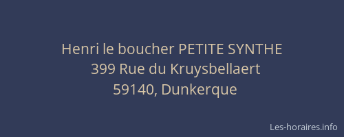 Henri le boucher PETITE SYNTHE
