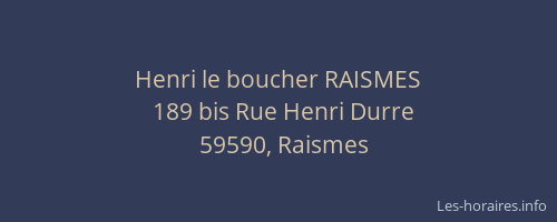 Henri le boucher RAISMES