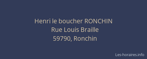 Henri le boucher RONCHIN