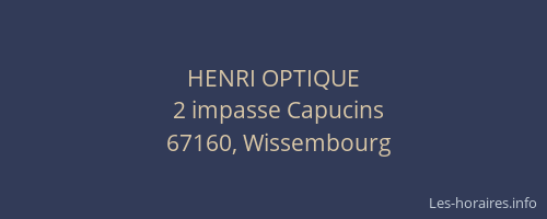HENRI OPTIQUE
