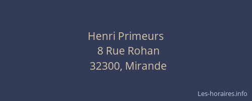 Henri Primeurs
