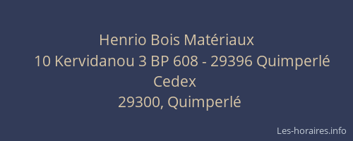 Henrio Bois Matériaux