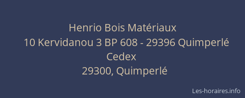 Henrio Bois Mat&eacute;riaux