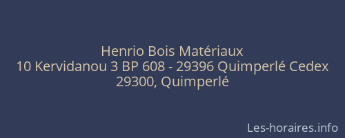 Henrio Bois Matériaux