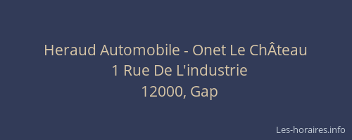 Heraud Automobile - Onet Le ChÂteau