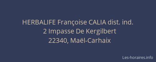 HERBALIFE Françoise CALIA dist. ind.