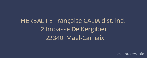 HERBALIFE Fran&ccedil;oise CALIA dist. ind.