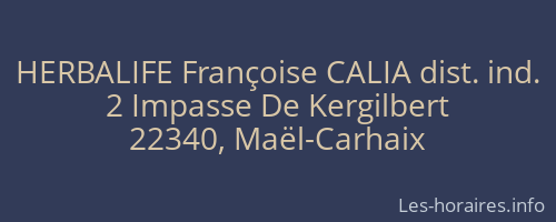 HERBALIFE Françoise CALIA dist. ind.