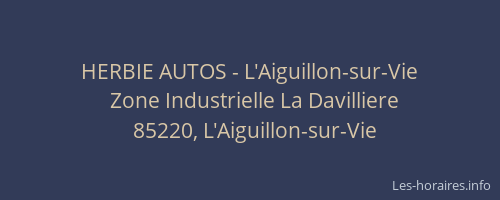 HERBIE AUTOS - L'Aiguillon-sur-Vie