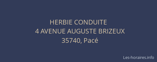HERBIE CONDUITE