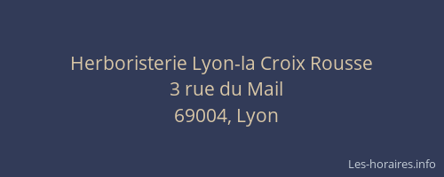 Herboristerie Lyon-la Croix Rousse