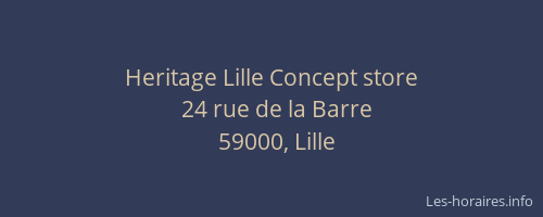 Heritage Lille Concept store