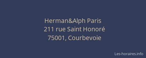 Herman&Alph Paris