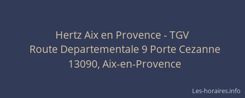 Hertz Aix en Provence - TGV