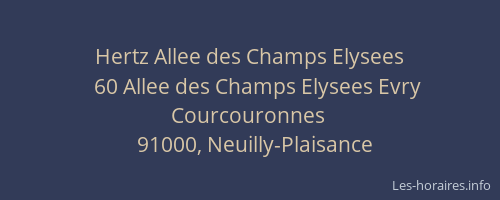 Hertz Allee des Champs Elysees