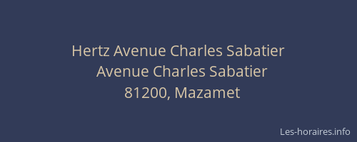 Hertz Avenue Charles Sabatier