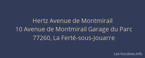 Hertz Avenue de Montmirail