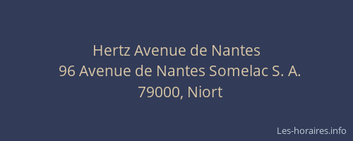 Hertz Avenue de Nantes