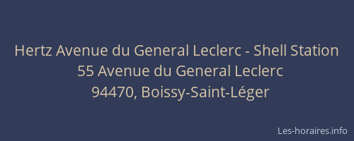Hertz Avenue du General Leclerc - Shell Station