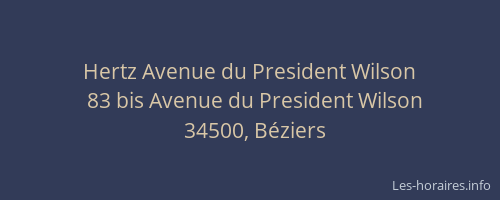 Hertz Avenue du President Wilson