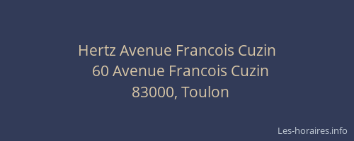 Hertz Avenue Francois Cuzin