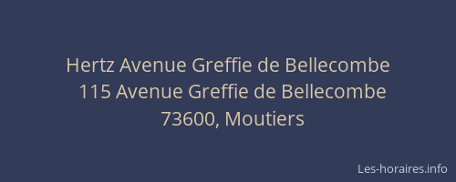 Hertz Avenue Greffie de Bellecombe