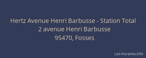 Hertz Avenue Henri Barbusse - Station Total