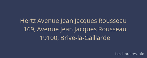 Hertz Avenue Jean Jacques Rousseau