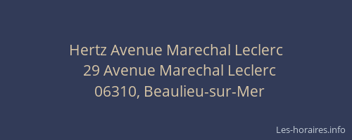 Hertz Avenue Marechal Leclerc