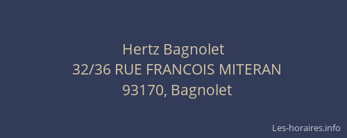 Hertz Bagnolet
