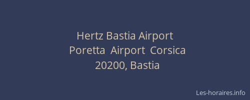 Hertz Bastia Airport