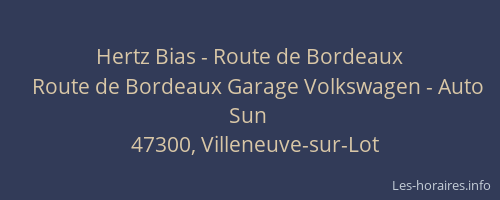 Hertz Bias - Route de Bordeaux