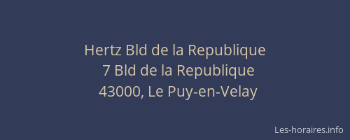 Hertz Bld de la Republique