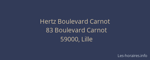 Hertz Boulevard Carnot