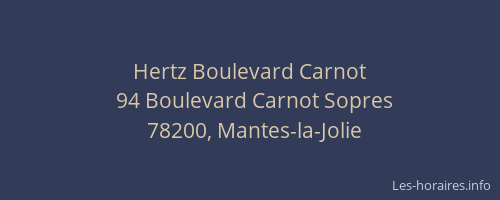 Hertz Boulevard Carnot
