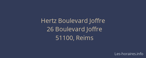 Hertz Boulevard Joffre