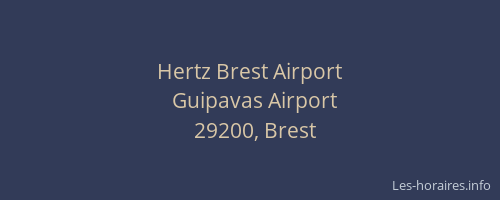 Hertz Brest Airport