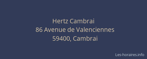 Hertz Cambrai