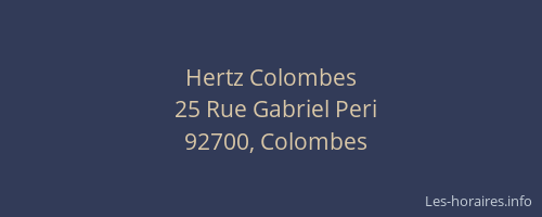 Hertz Colombes