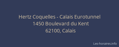 Hertz Coquelles - Calais Eurotunnel