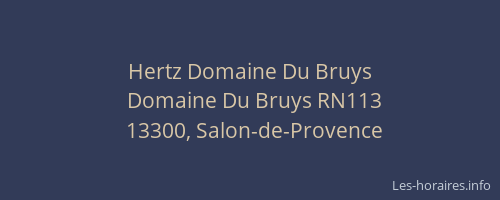 Hertz Domaine Du Bruys