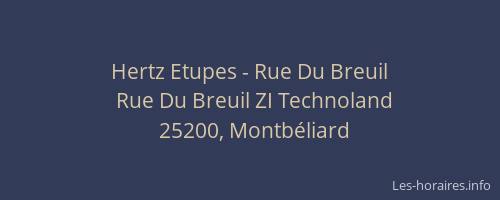 Hertz Etupes - Rue Du Breuil