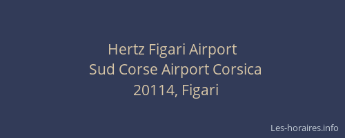 Hertz Figari Airport